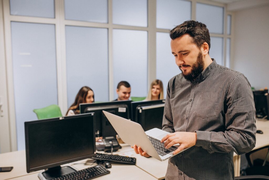 Office staff working