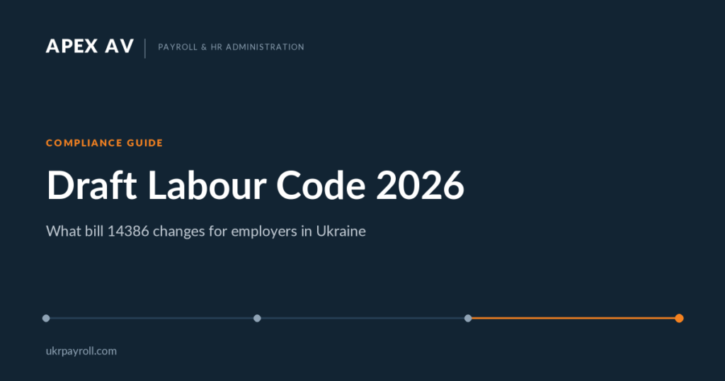 APEX AV: Draft Labour Code 2026. What bill 14386 changes for employers in Ukraine.